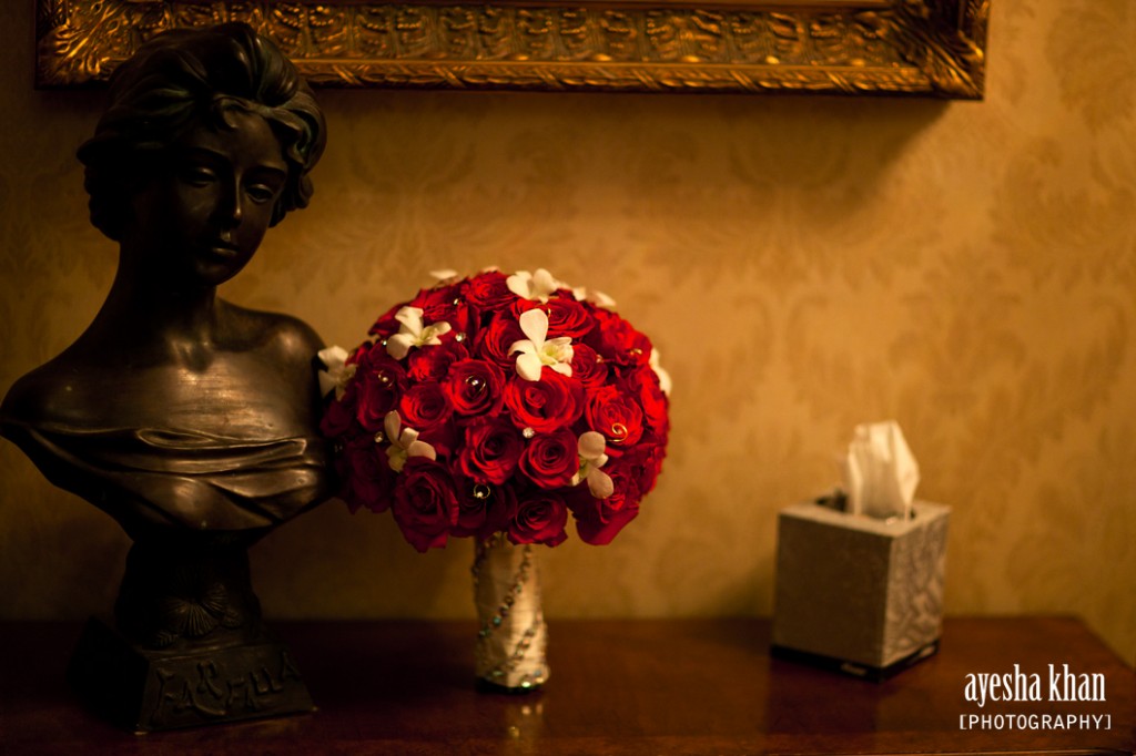 Sana's rukhsati wedding reception bridal bouquet. Made by Sawsan Alwazzan. Photography by Ayesha Khan - The Muslim Bride Sanas rukhsati wedding reception bridal bouquet The Muslim Bride 1024x682 The Muslim Bride Special Wedding Feature: Sana and Shahzebs Wedding Reception